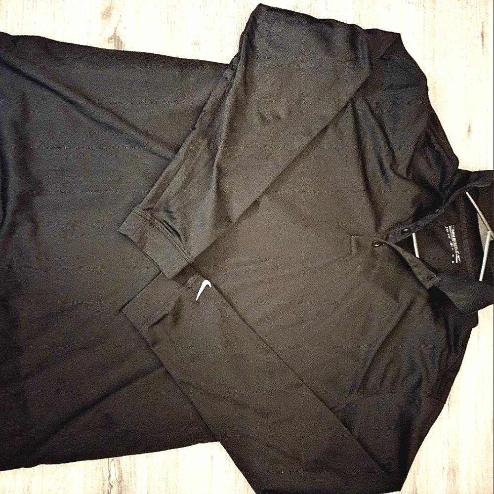Nike Golf XL long-sleeved Dri-Fit Polo - Blk